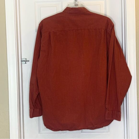 Columbia Long Sleeve Button Down Shirt Orange Red Size XL - Picture 6 of 8